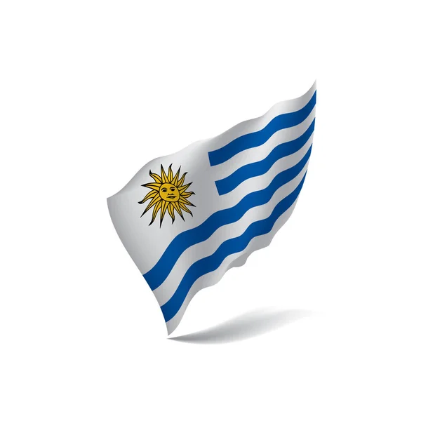 Bandera de Uruguay, vector de ilustración — Archivo Imágenes Vectoriales