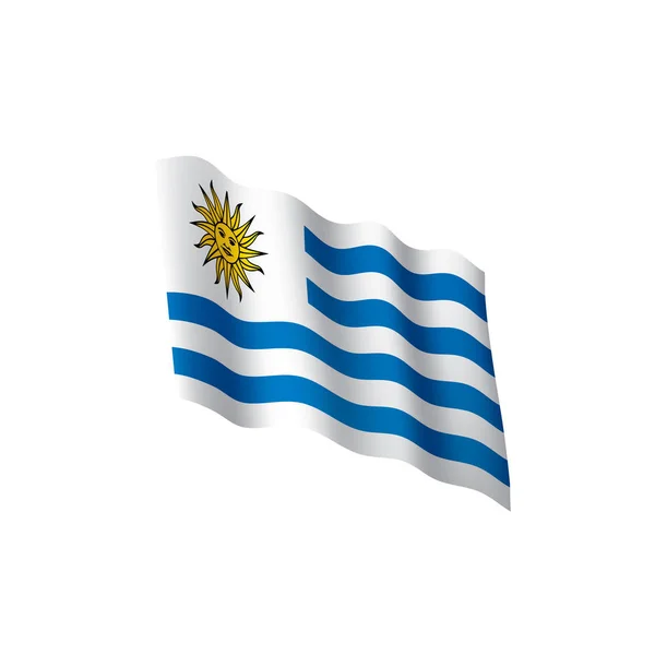 Bandera de Uruguay, vector de ilustración — Vector de stock