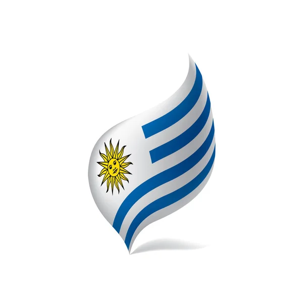 Bandera de Uruguay, vector de ilustración — Archivo Imágenes Vectoriales