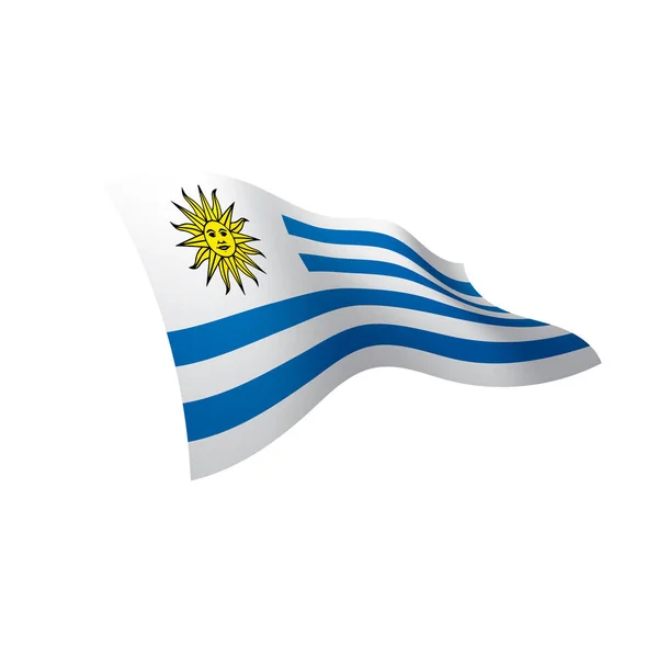 Bandera de Uruguay, vector de ilustración — Archivo Imágenes Vectoriales