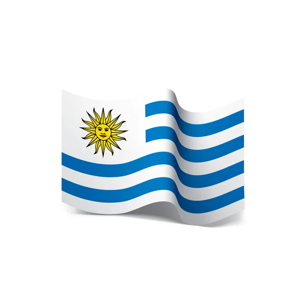 Bandeira do Uruguai, ilustração vetorial — Vetor de Stock