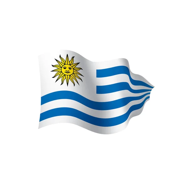 Bandera de Uruguay, vector de ilustración — Vector de stock