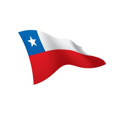 Şili bayrağı, vektör illüstrasyonu