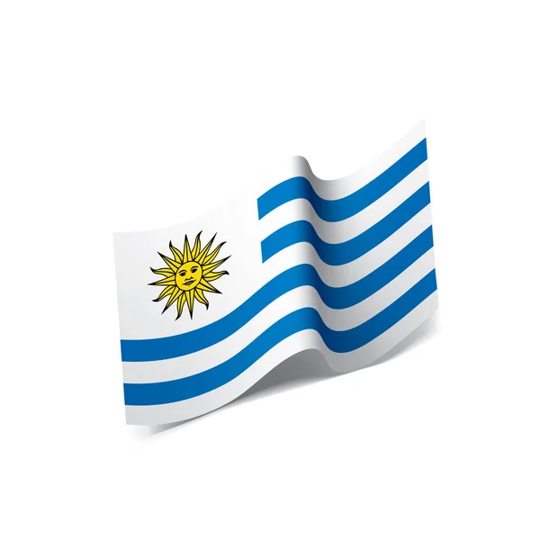 Uruguay flagga, vektor illustration — Stock vektor