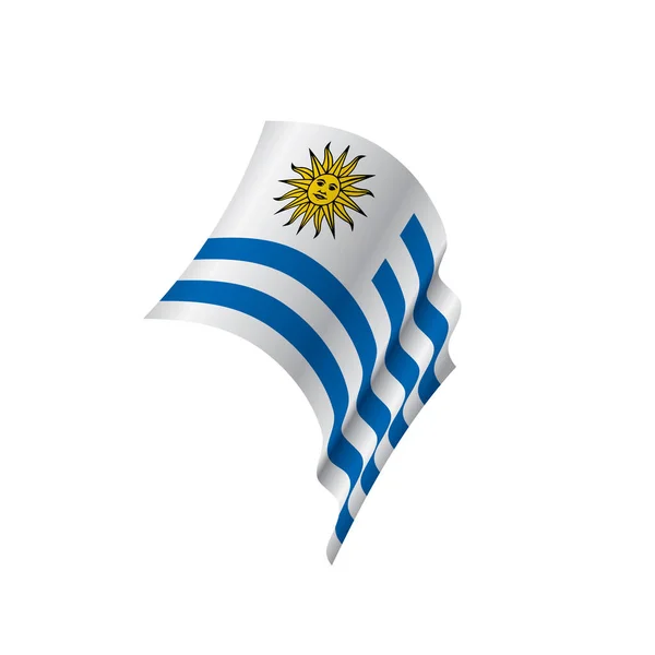 Bandera de Uruguay, vector de ilustración — Archivo Imágenes Vectoriales