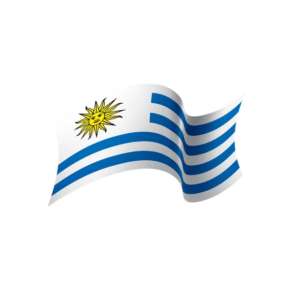 Bandera de Uruguay, vector de ilustración — Archivo Imágenes Vectoriales