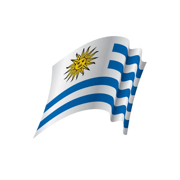 Bandera de Uruguay, vector de ilustración — Archivo Imágenes Vectoriales