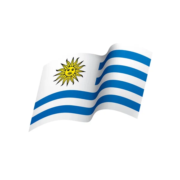 Bandera de Uruguay, vector de ilustración — Vector de stock