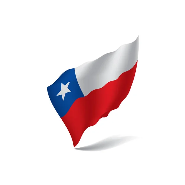 Bandera de Chile, vector de ilustración — Vector de stock