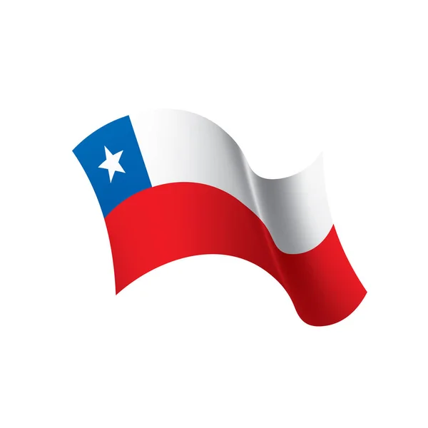 Şili bayrağı, vektör illüstrasyonu — Stok Vektör