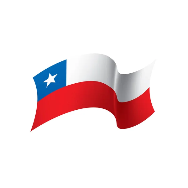 Chile vlajka, vektorová ilustrace — Stockový vektor