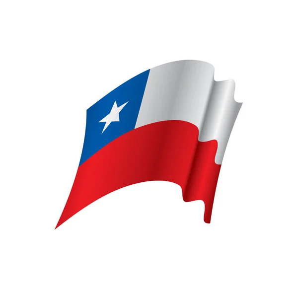 Bandera de Chile, vector de ilustración — Archivo Imágenes Vectoriales