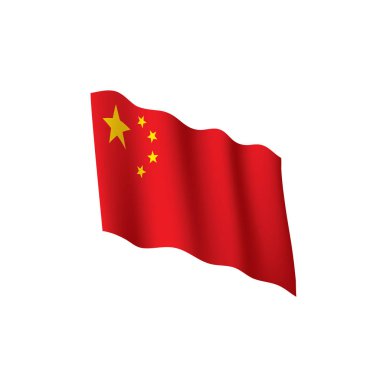 Çin bayrağı, vektör illüstrasyonu