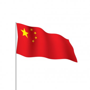 Çin bayrağı, vektör illüstrasyonu