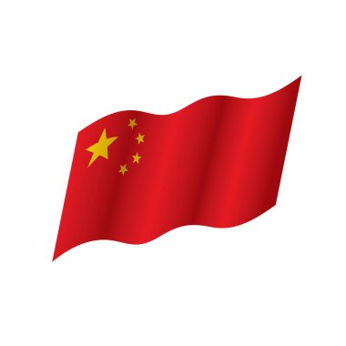 Çin bayrağı, vektör illüstrasyonu