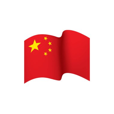 Çin bayrağı, vektör illüstrasyonu