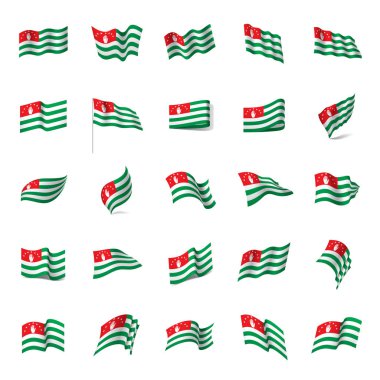 Abhazya bayrağı, vektör çizim