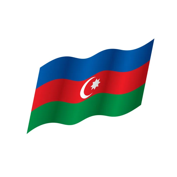 Azerbajdzjan flagga, vektor illustration — Stock vektor