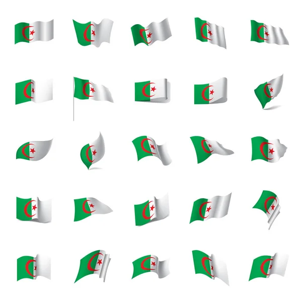 Alžírsko vlajka, vektorové ilustrace — Stockový vektor