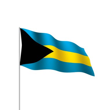 Bahamalar bayrağı, vektör çizim