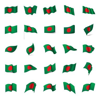 bangladeş bayrağı, vektör illüstrasyonu