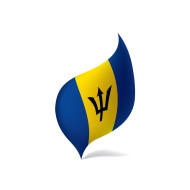 barbados bayrağı, vektör illüstrasyonu