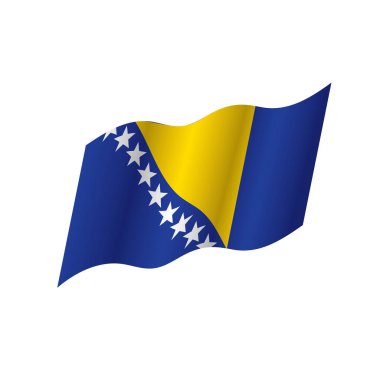 Bosna-Hersek bayrağı, vektör çizim