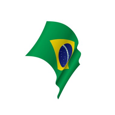 Brezilya bayrağı, vektör illüstrasyonu