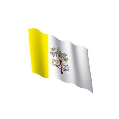 Vatikan bayrağı, vektör çizim