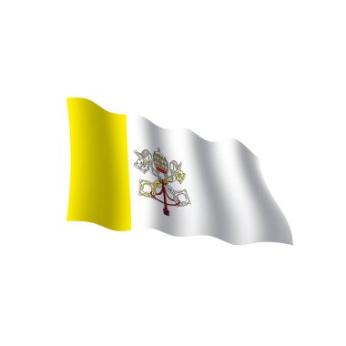 Vatikan bayrağı, vektör çizim