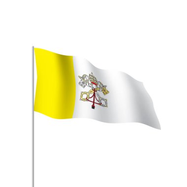 Vatikan bayrağı, vektör çizim