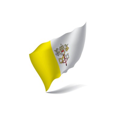 Vatikan bayrağı, vektör çizim