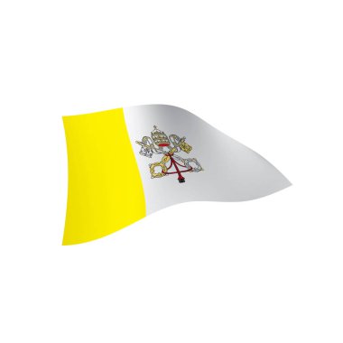 Vatikan bayrağı, vektör çizim