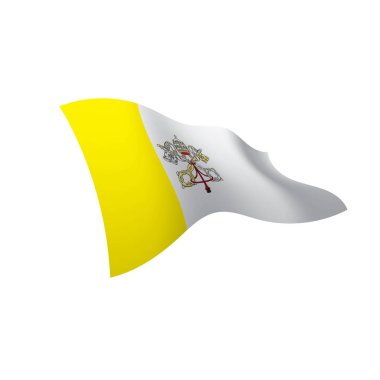 Vatikan bayrağı, vektör çizim