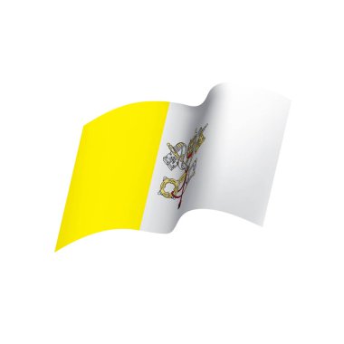 Vatikan bayrağı, vektör çizim