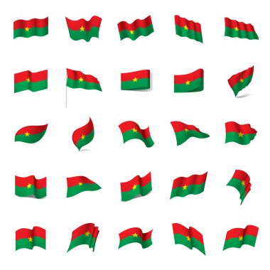 Burkina Faso bayrak, vektör çizim