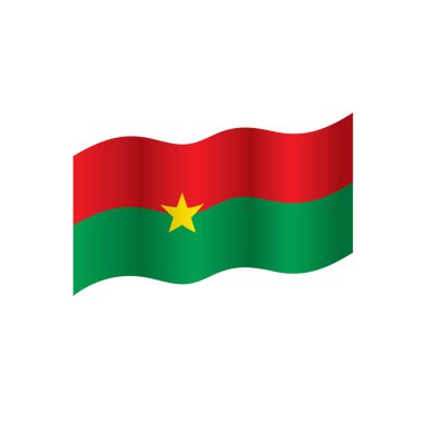 Burkina Faso bayrak, vektör çizim