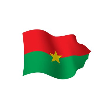 Burkina Faso bayrak, vektör çizim