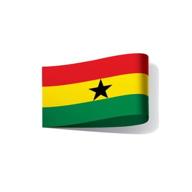 Gana bayrak, vektör çizim