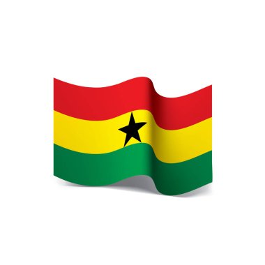 Gana bayrak, vektör çizim