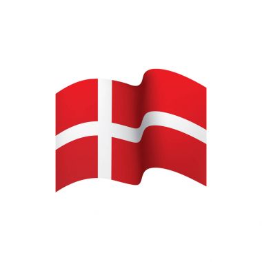 Danimarka bayrağı, vektör illüstrasyonu