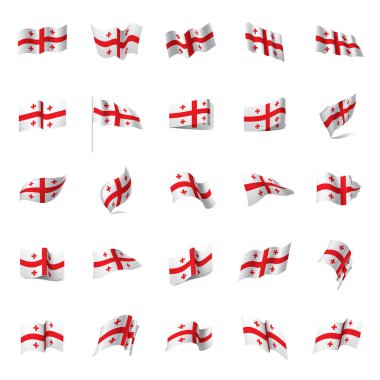 Georgia bayrak, vektör çizim