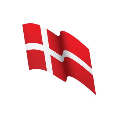 Danimarka bayrağı, vektör illüstrasyonu