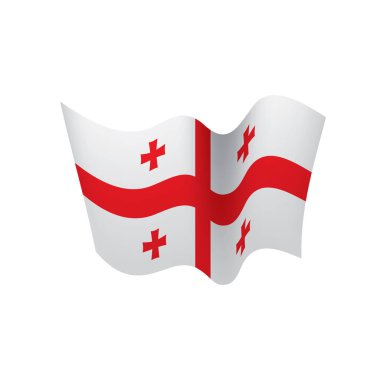 Georgia bayrak, vektör çizim