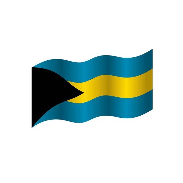 Флаг Багамских островов, векторная иллюстрация — стоковый вектор