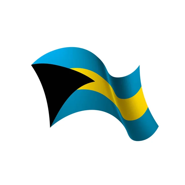 Bandera de Bahamas, ilustración vectorial — Vector de stock