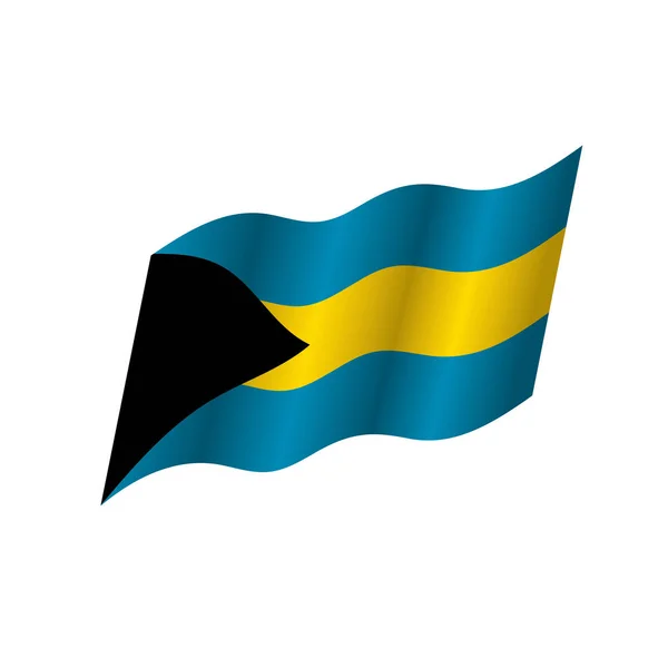 Bandera de Bahamas, ilustración vectorial — Vector de stock