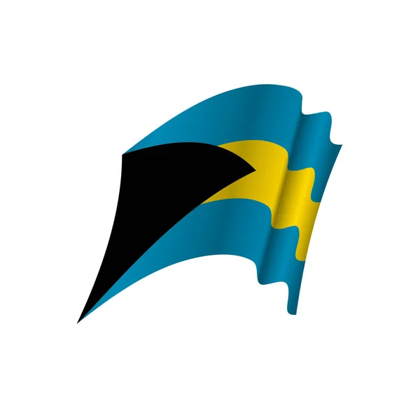 Bahamas flagga, vektorillustration — Stock vektor