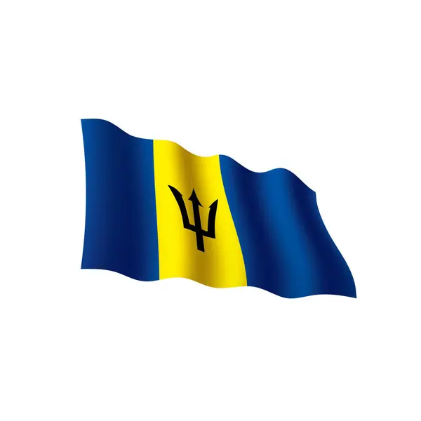 Barbados Flagge, Vektorabbildung — Stockvektor