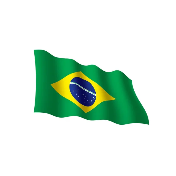 Brasilianische Flagge, Vektorabbildung — Stockvektor